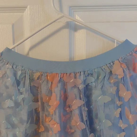 Umgee Multicolor Butterfly A-Line Skirt Perfect For Spring! NWT SIZE SMALL - Picture 6 of 9